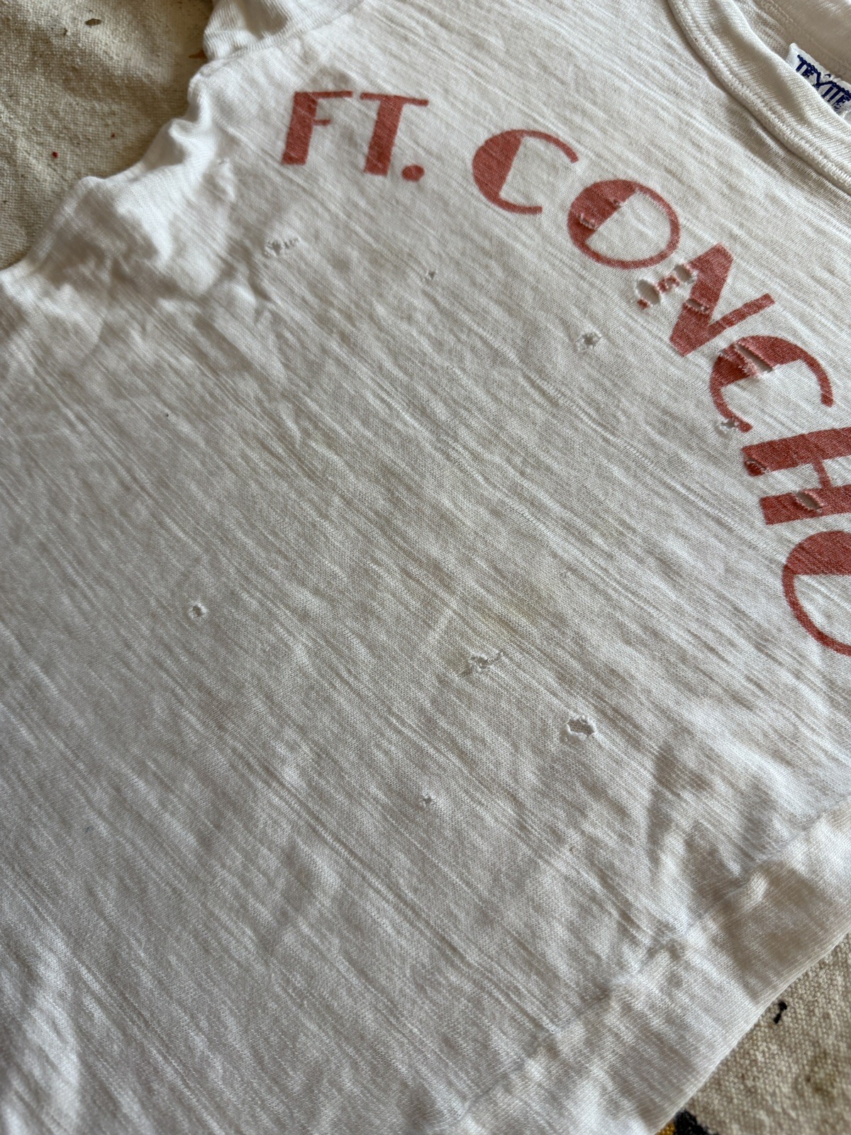 Vintage 30s 40s US Military Fort Concho Military Base Kids Tee