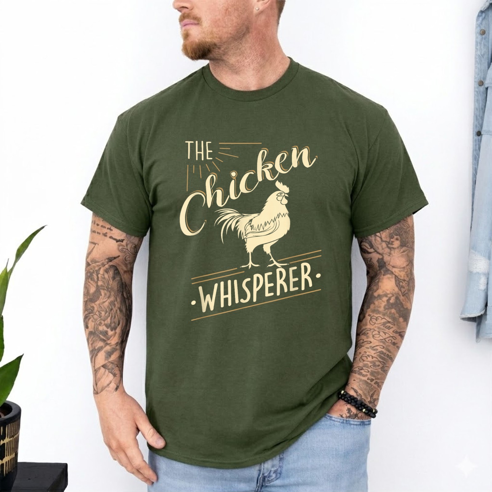 The Chicken Whisperer Funny Chicken Lover Farming T-Shirt