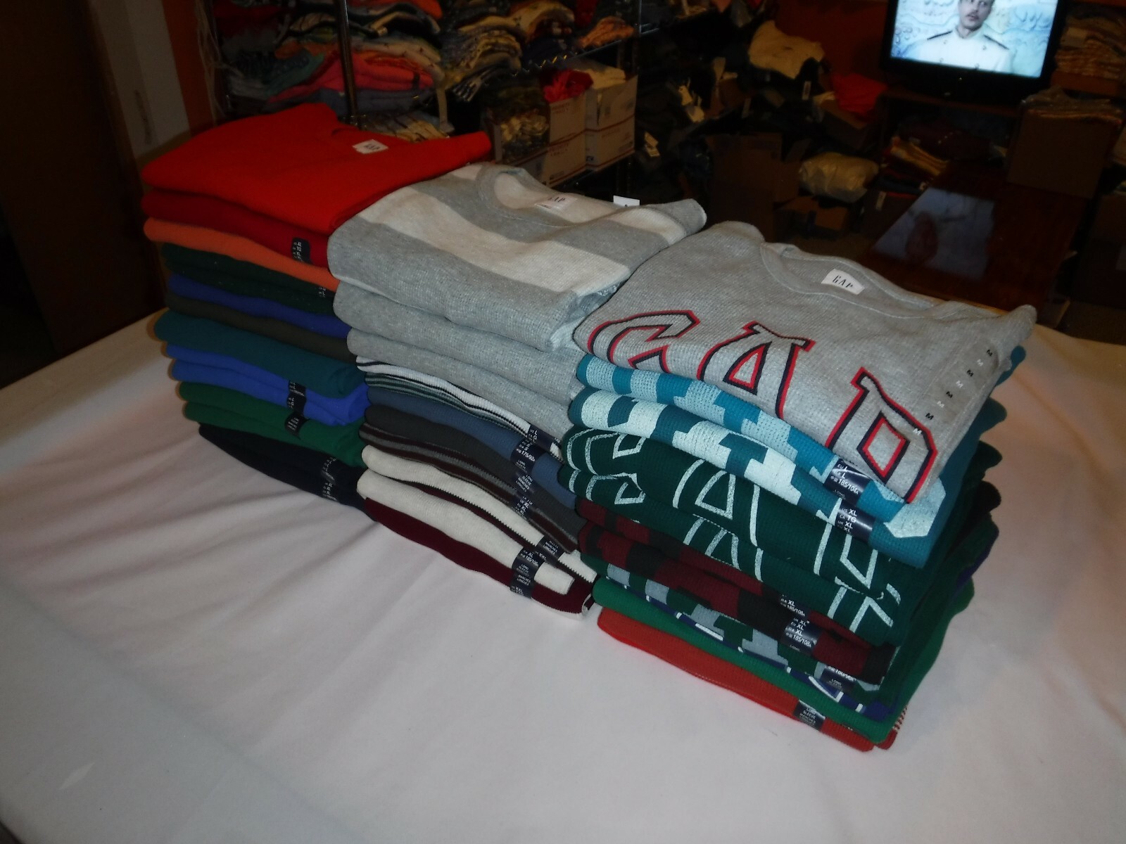 Long Sleeve Men’s Thermal T-Shirts GAP, XXL, XL,L,M,S,XS,100% cotton Many Colors