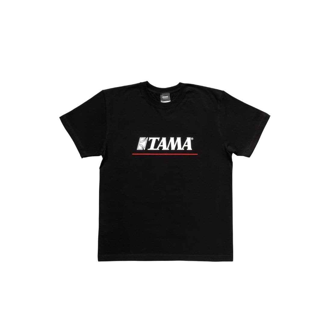 Tama Logo T-Shirt Black w/Red Line Small