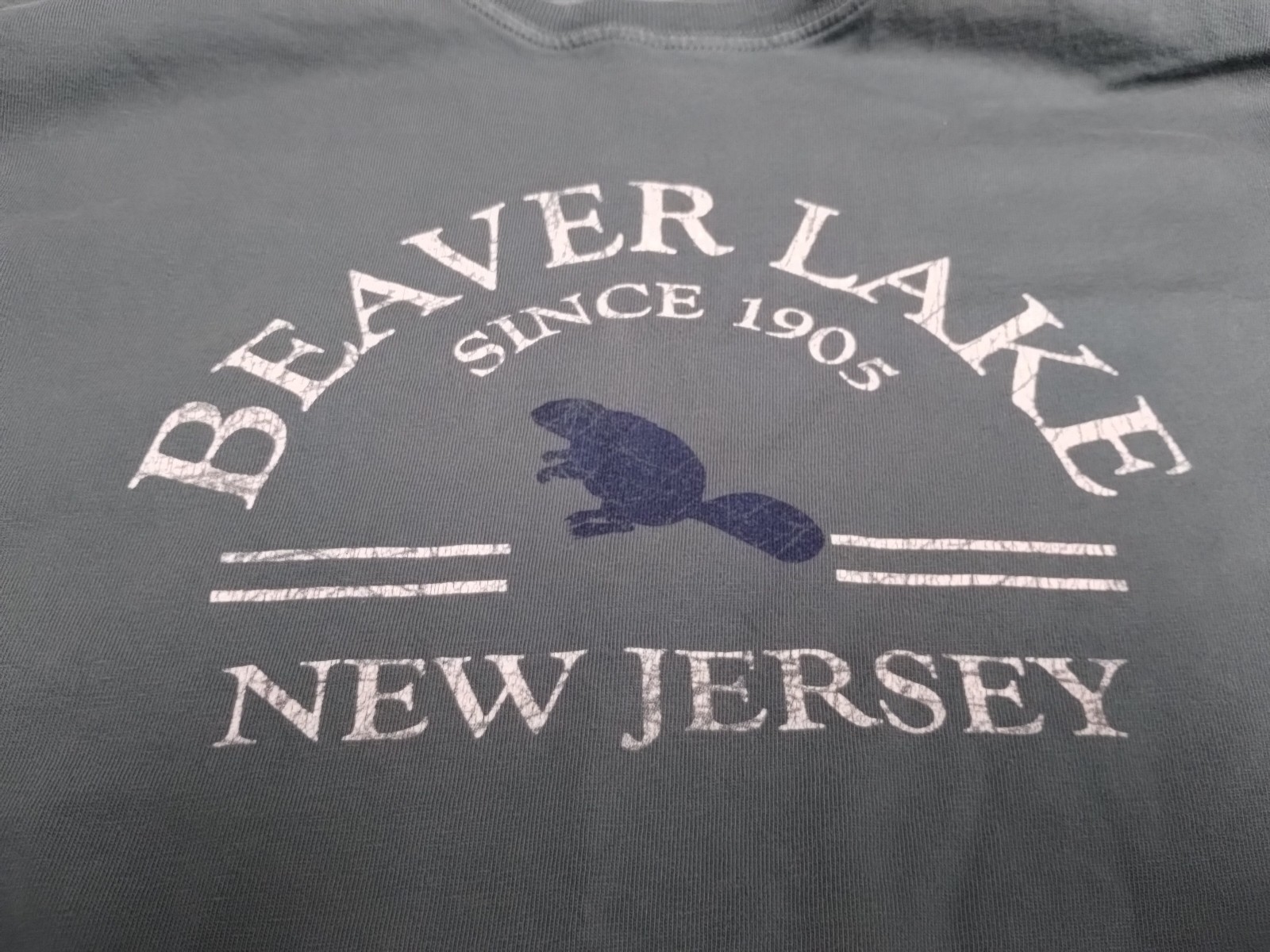 Blue 84 – Men’s XL T-shirt Teal Green Beaver Lake New Jersey