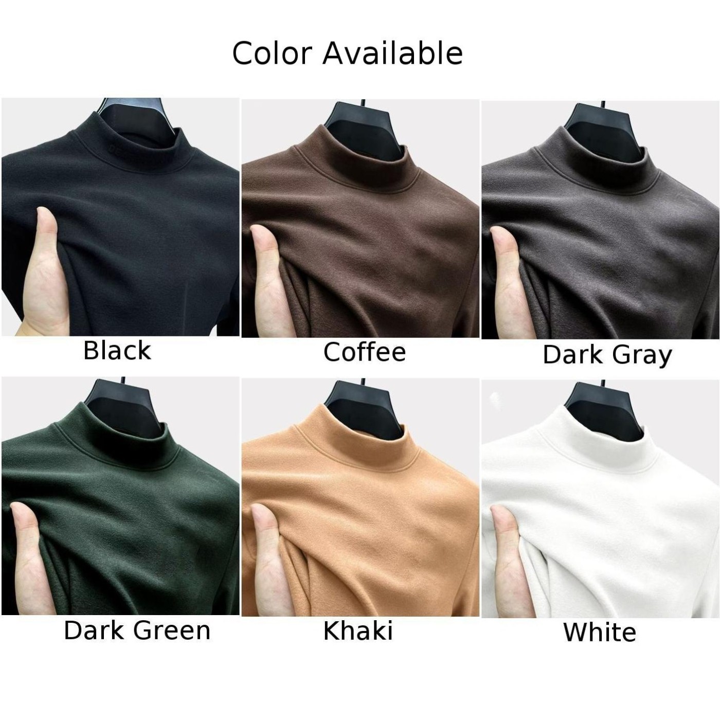 Casual Mock Neck Sweater For Men Half Turtleneck Knit Pullover For Daily Wear