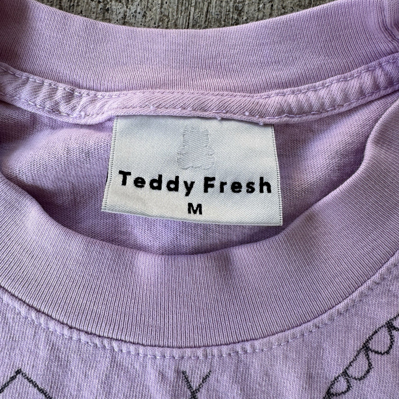 Teddy Fresh Hila Klein Marker Sketch Graphic Art Bear T Shirt Pink Size Medium