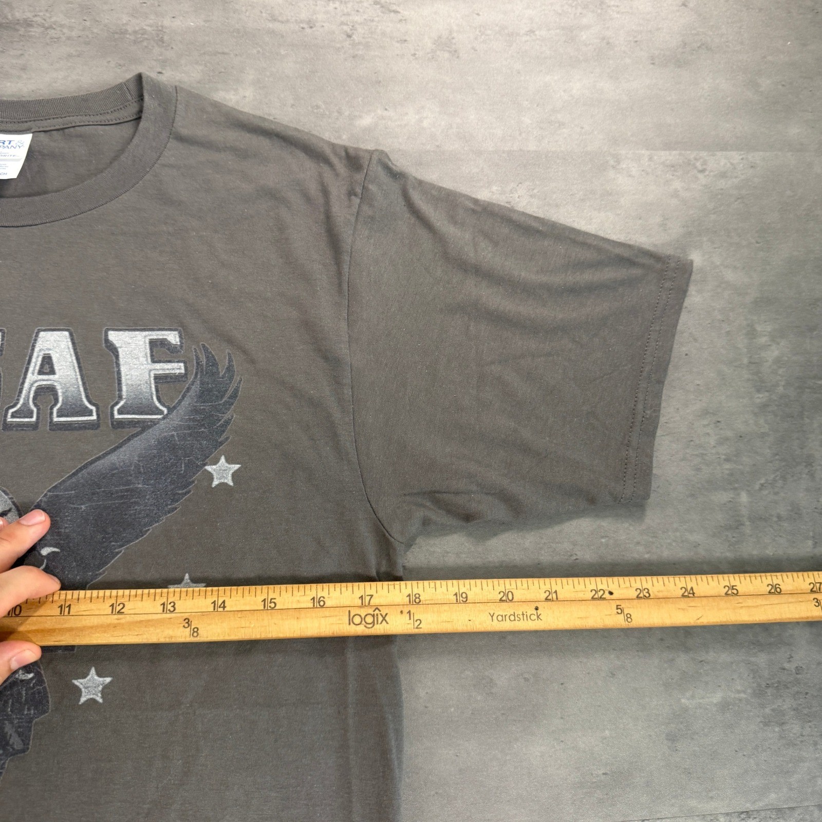 USAF Air Force Eagle Graphic Military Tee Adult Small Gray Eagle Military Seal