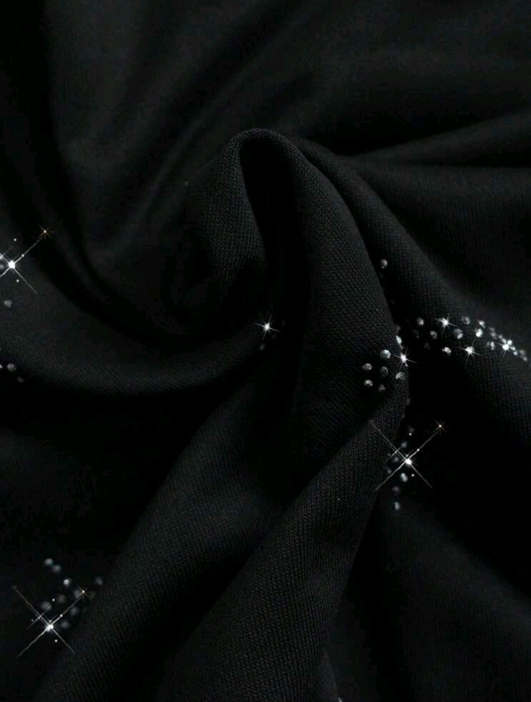 New Men Luxury Diamond Stars Rhinestones Fashion Black T-Shirt High Quality