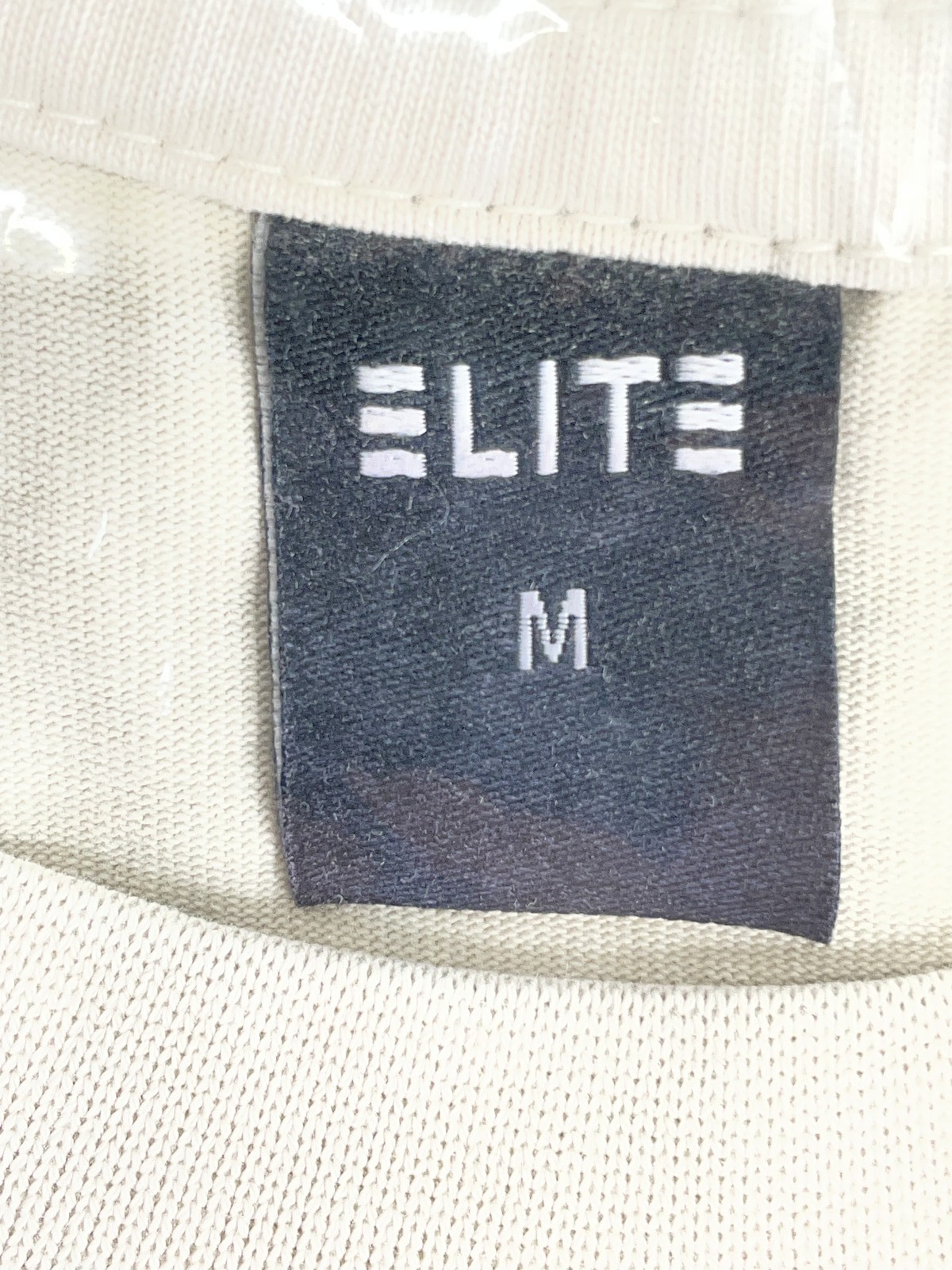 Elite Mens T-Shirt Beige/Multi Size M Legends Embellished Graphic Print Cotton