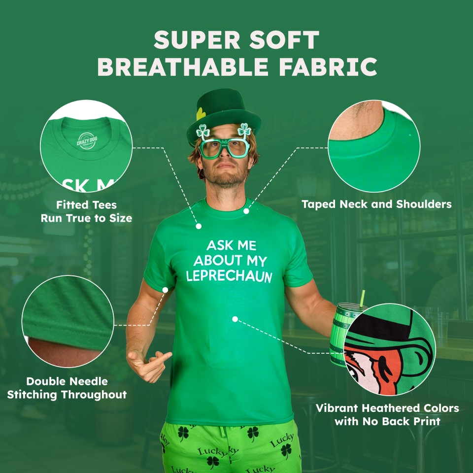 Mens Shenanigan Enthusiast T Shirt Funny Saint Patricks Day St Patty Irish Tee