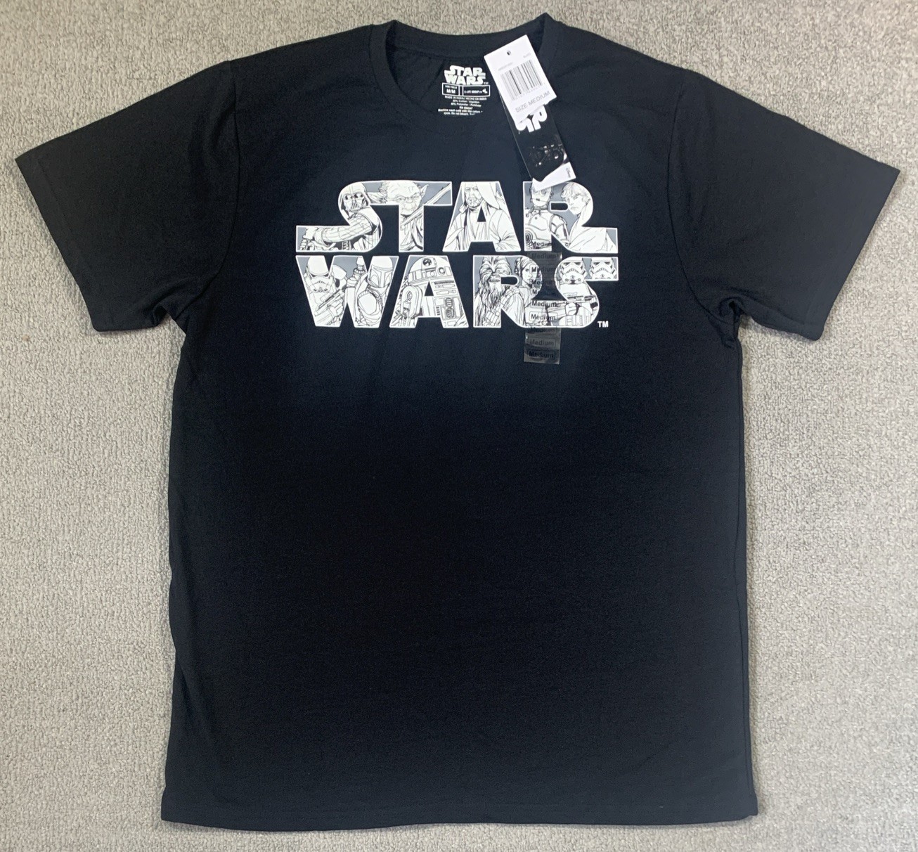 Star Wars Logo T-Shirt Men’s Size M – Character Graphics – Licensed – NEW