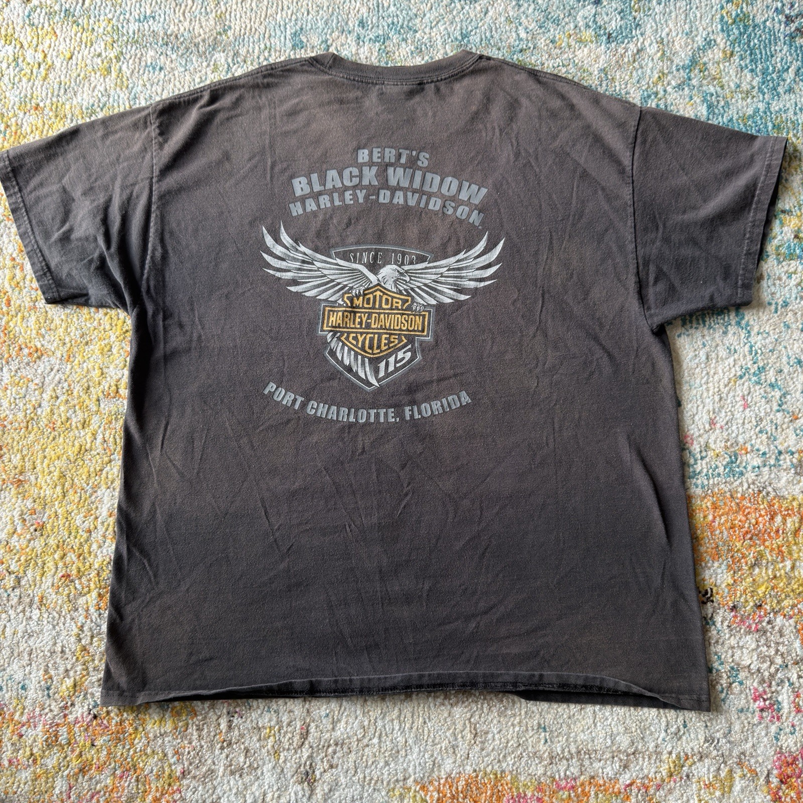 Faded Harley-Davidson T-Shirt XL 115th Anniversary 115 Years of Brotherhood