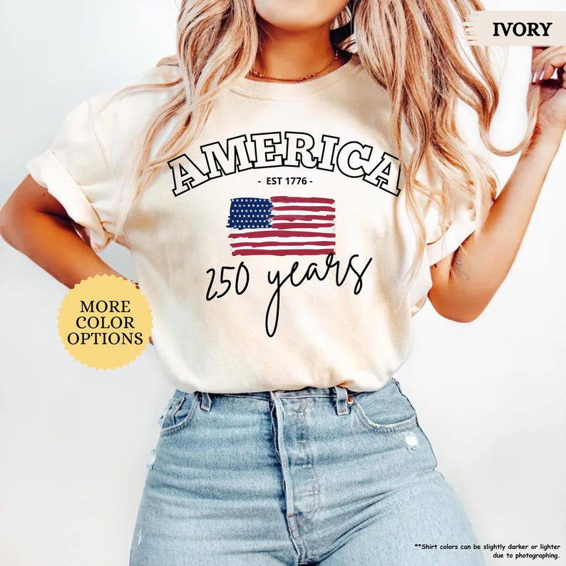 Comfort Colors America 250 Years Shirt 4th Of July American Flag Patriotic Gift