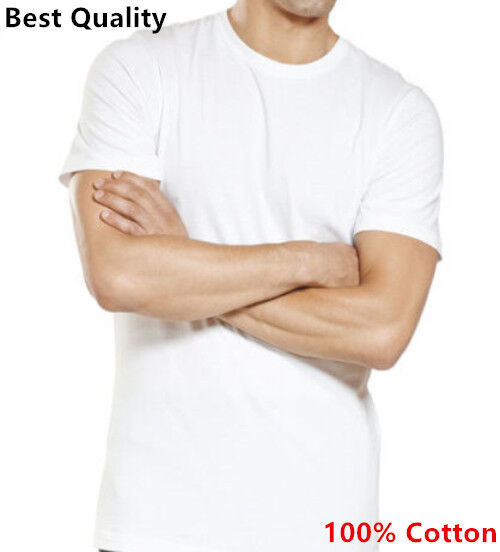 3-Pack Men’s Black/White 100% Cotton Crew Neck T-Shirts “Tagless ~ Undershirt”