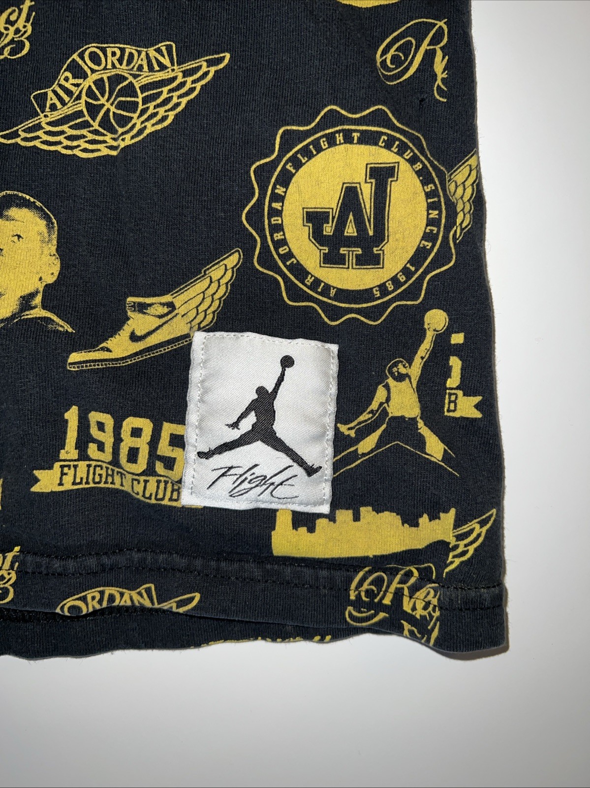 Vintage Air Jordan Blue Yellow Aj T-Shirt Basketball Print size XXXL 3x Brand