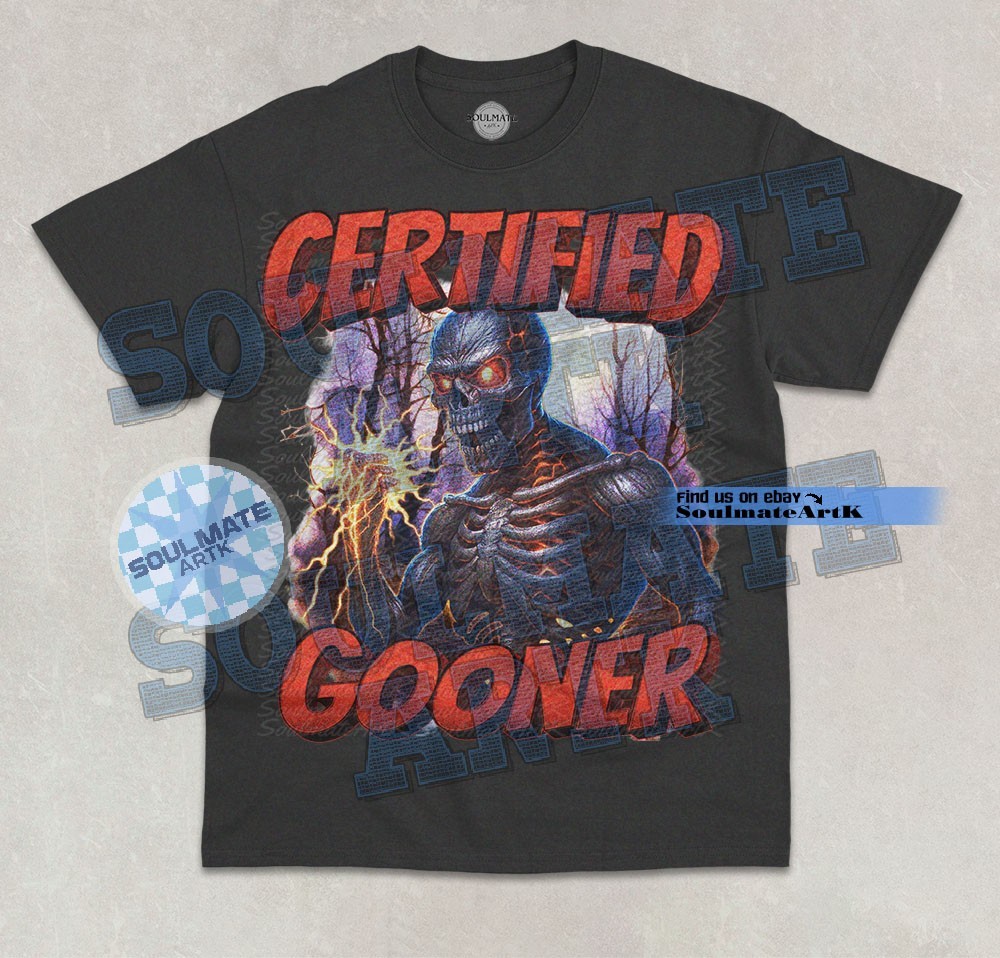 Certified Gooner T-Shirt Funny Gen Z Humor Meme Hilarious Graphic Bootleg Shirt