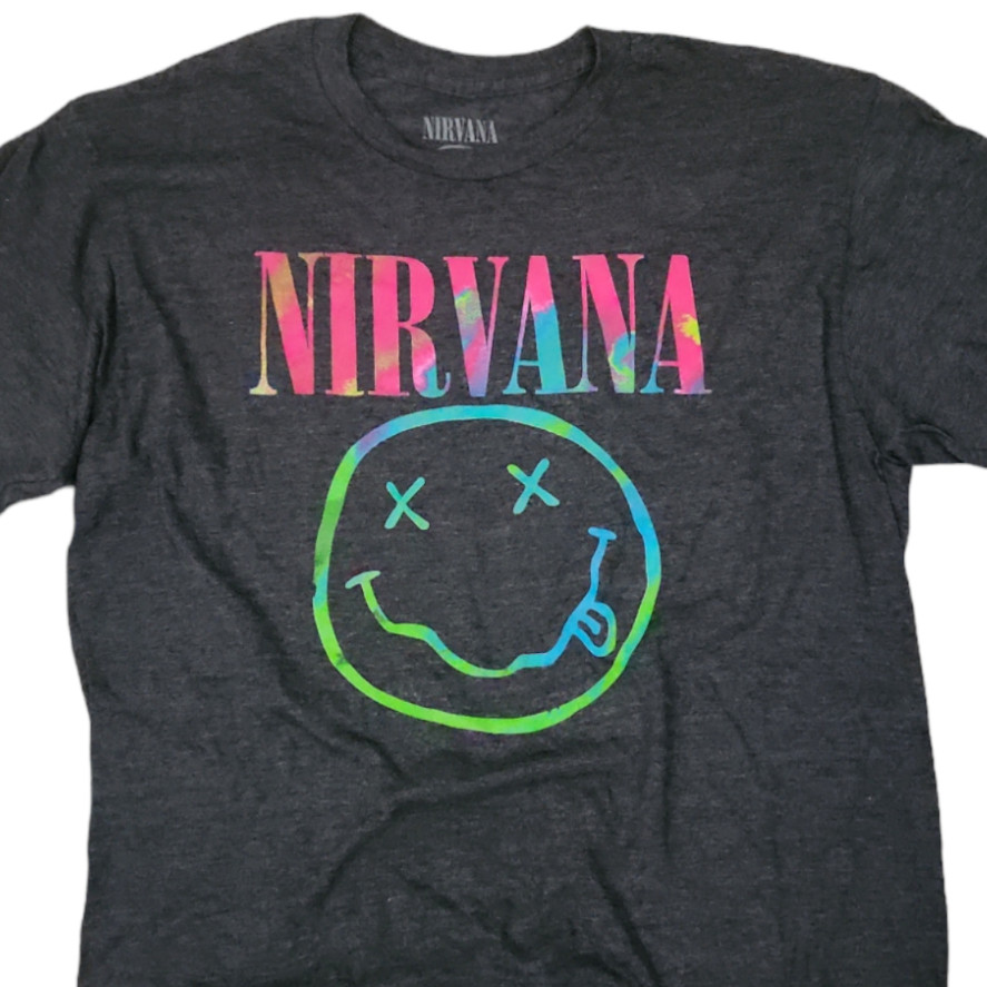 Unisex Adult Music t shirt -NIR-VANA -Heather Gray – music Tees –