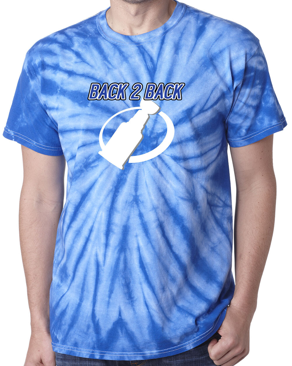 Tie-Dye Tampa Bay Lightning Stanley Cup Champions BACK 2 BACK T-Shirt