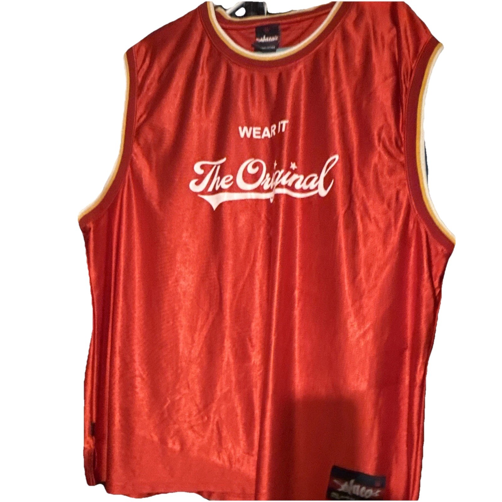 JNCO Sport Men’s XXL Red/White Reversible Sleeveless Jersey Graphic T-Shirt
