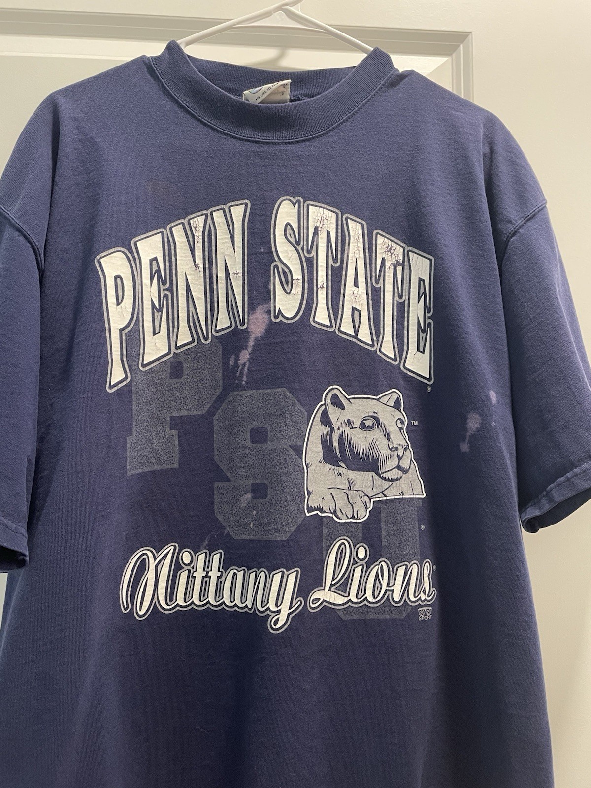 Distressed Vintage 90s Penn State PSU Men’s Large Oversized T-Shirt Made In USA