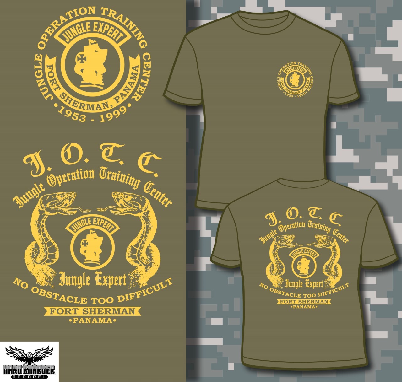 Ft. Sherman Jungle Operations Training Center Panama JOTC Jungle School T-shirt