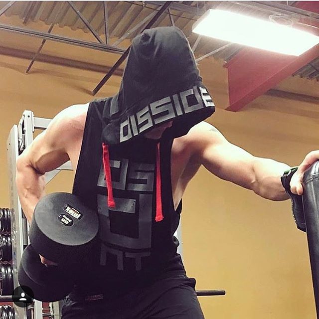 2018 New Men Gym Bodybuilding Sleeveless Hoodie Muscle Bodybuildg Tank Top Vest