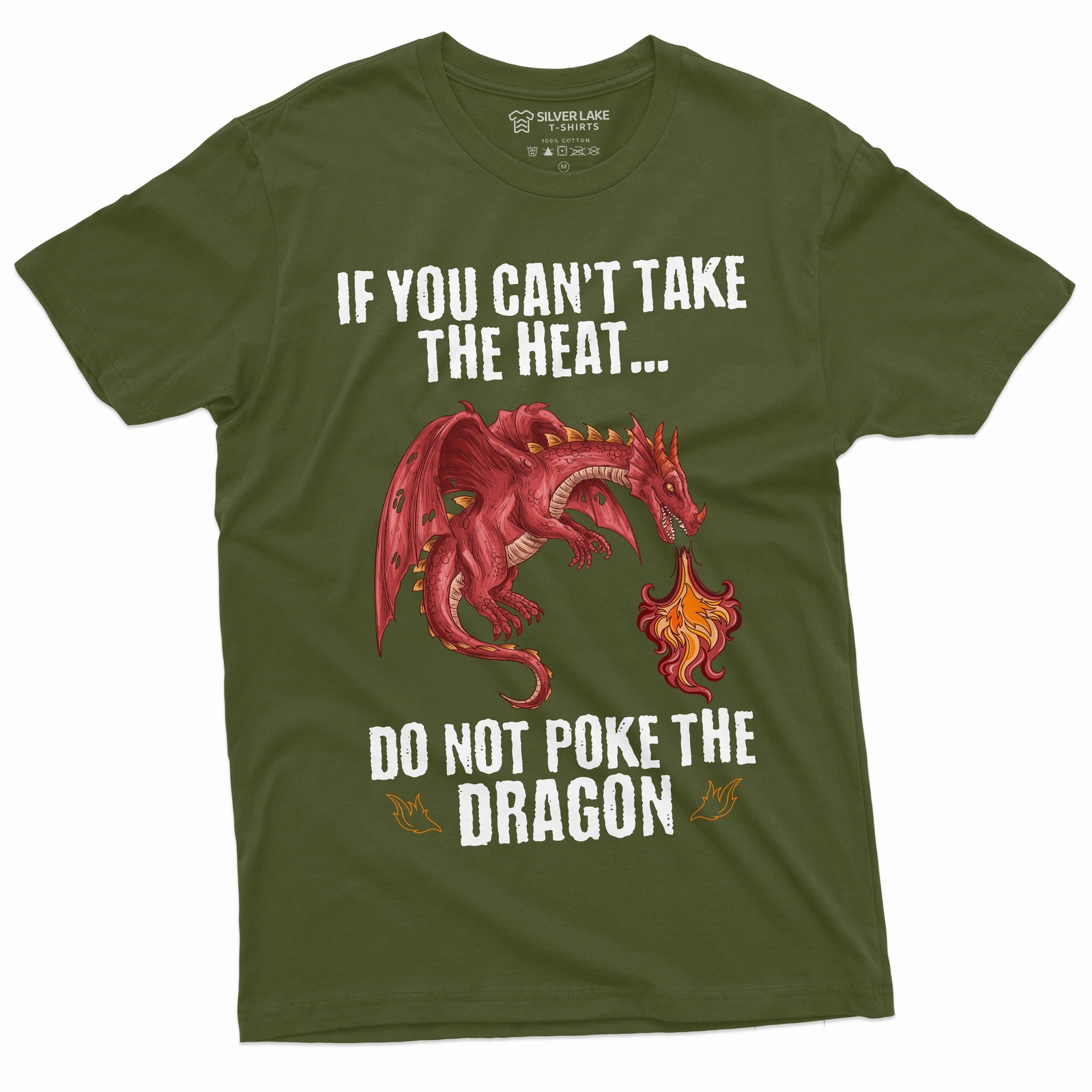 Men’s Funny Poke dragon T-shirt dont poke dragon funny Birthday gift tee