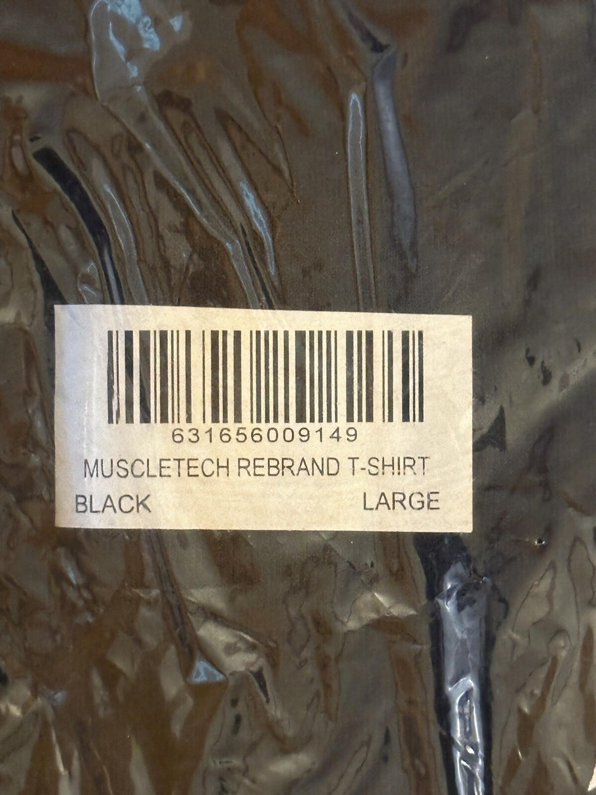 (2) Brand MUSCLETECH black T-Shirt Tee Bodybuilding Fitness New In Plastic LARGE