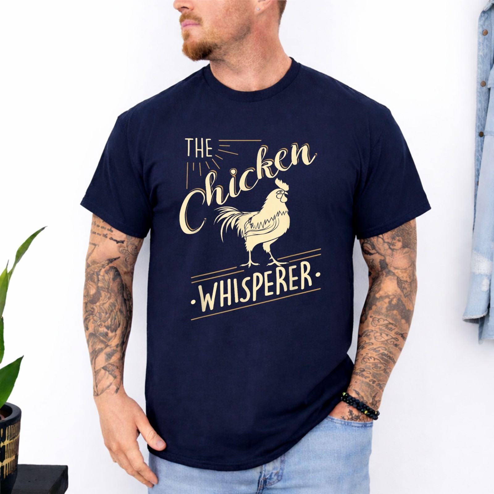 The Chicken Whisperer Funny Chicken Lover Farming T-Shirt