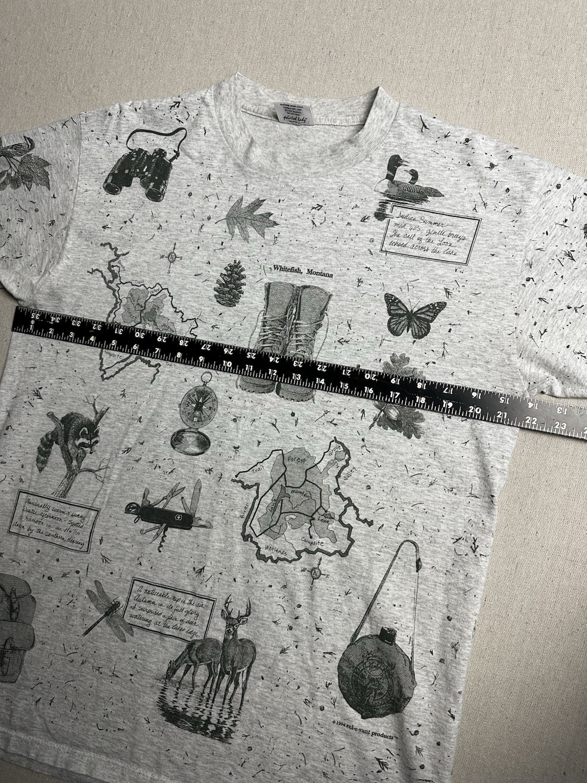 Vintage 1994 Nature Outdoor Field Note T-Shirt L Single Stitch Relevant Product