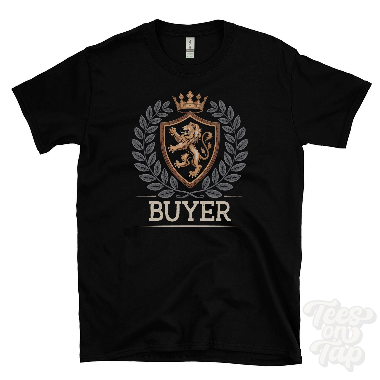 BUYER FANTASY COAT OF ARMS T-SHIRT novelty parody family name crest