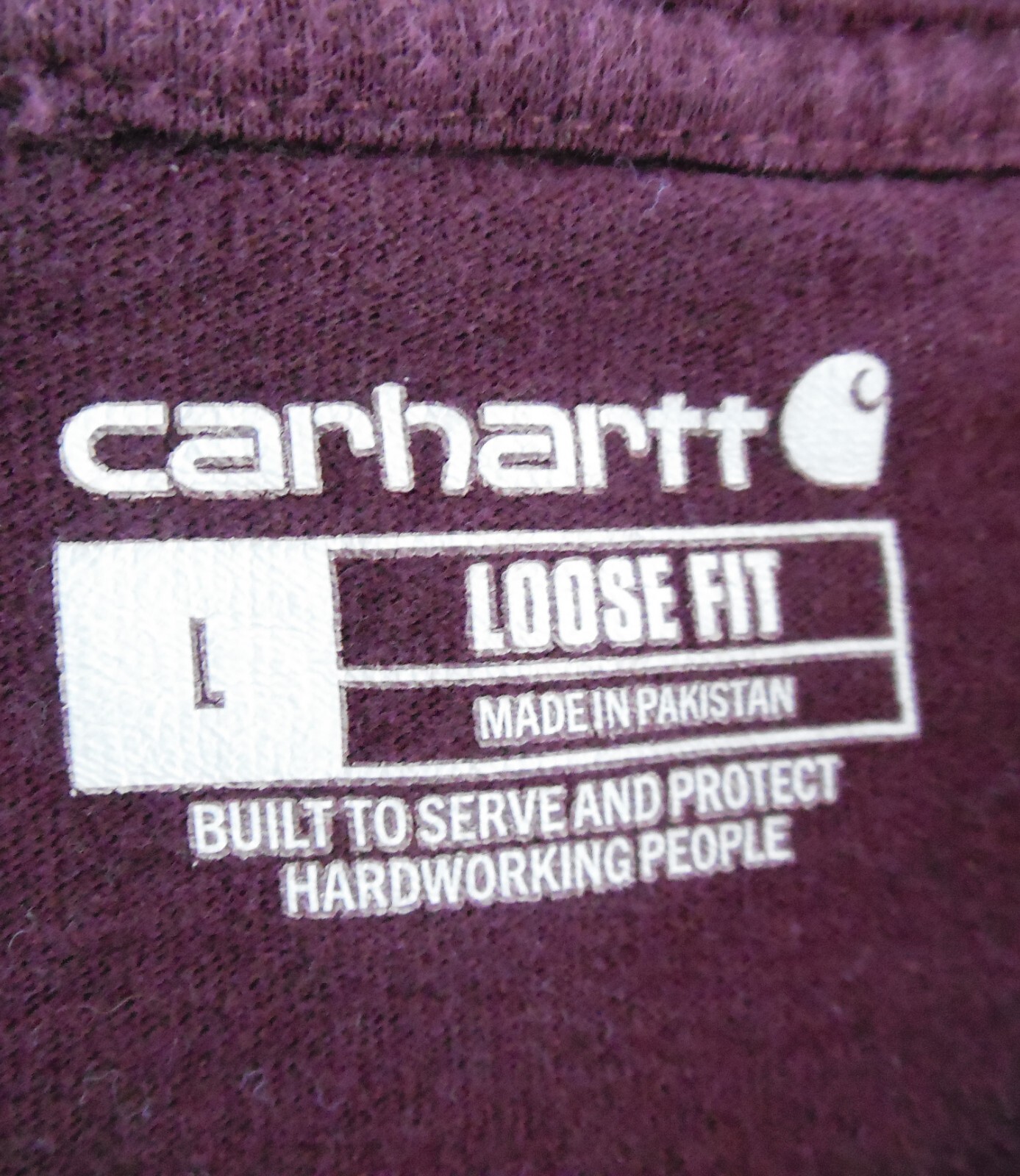 Men L Carhartt T-Shirt Short Sleeve Chest Pocket 100% Cotton Machine Wash