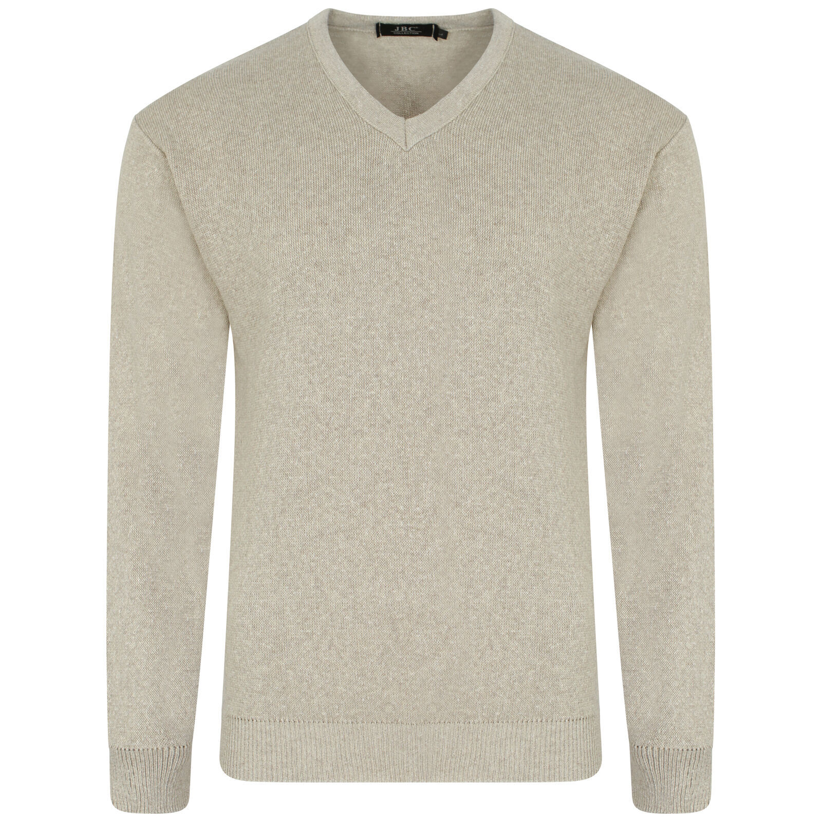 Men’s Plain Knitted Casual Long Sleeve V Neck Pullover Jumper Sweater Jersey Top