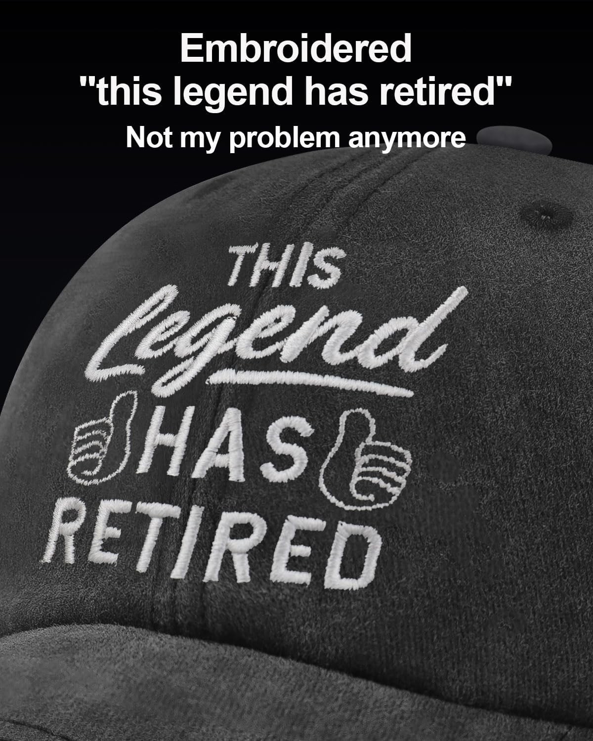 Retirement Hats for Men The Legend Has Retired Embroidered Cotton Adjustable …