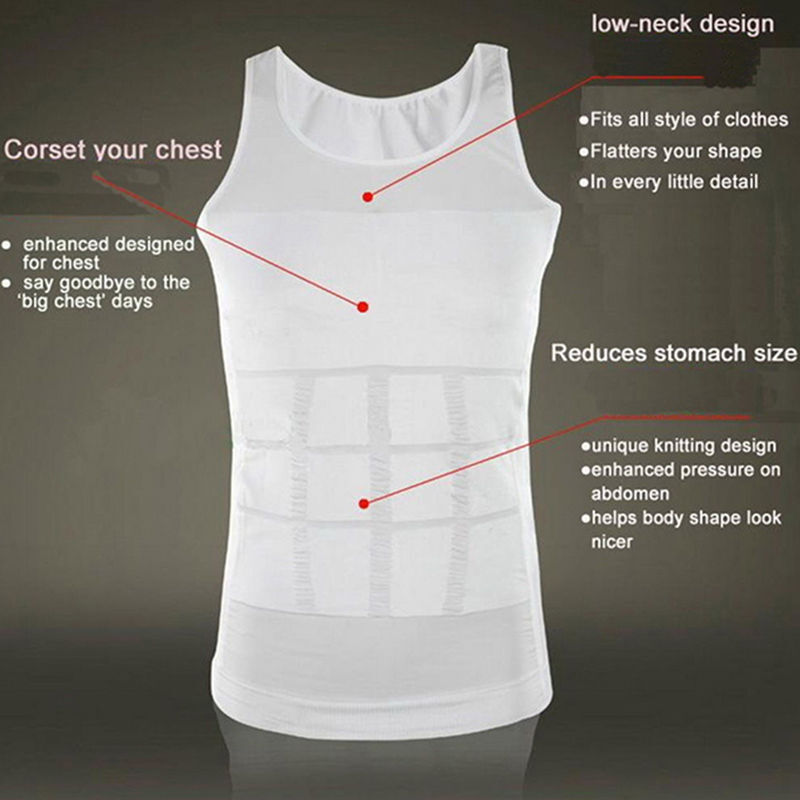 Gynecomastia Compress Tank Top Men Slimming Body Shaper Vest Ultra Durable Shirt