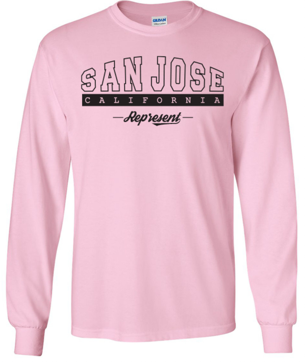 San Jose California State T-Shirt Long Sleeve Graphic Tees Unisex Apparel