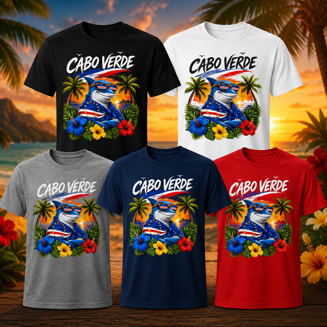 Proud Cape Cabo Verde Flag Shirt Football Mens Light Cotton