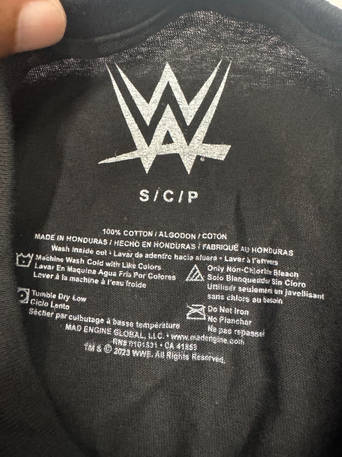 WWE ULTIMATE WARRIOR T SHIRT OFFICIAL ITEM BLACK