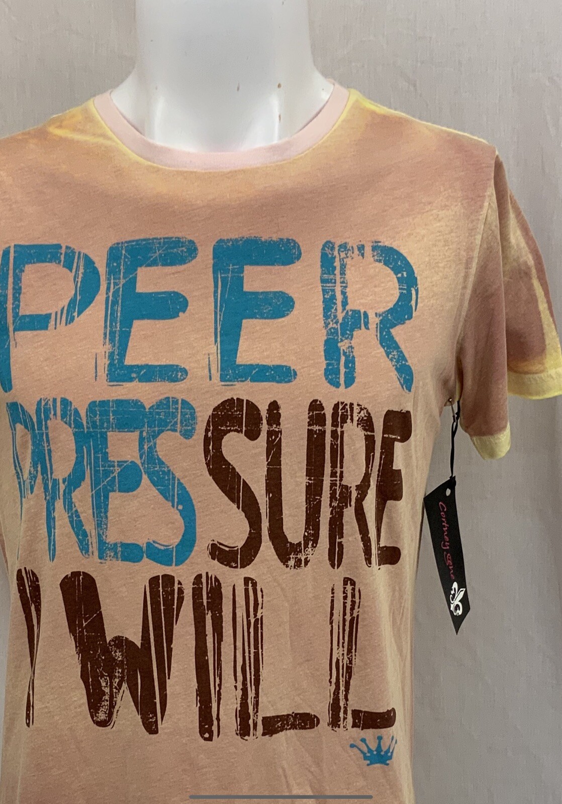 Dirtee Hollywood T Shirt S Multicolor Short Sleeve Cotton Poly NWT YGI O2-122