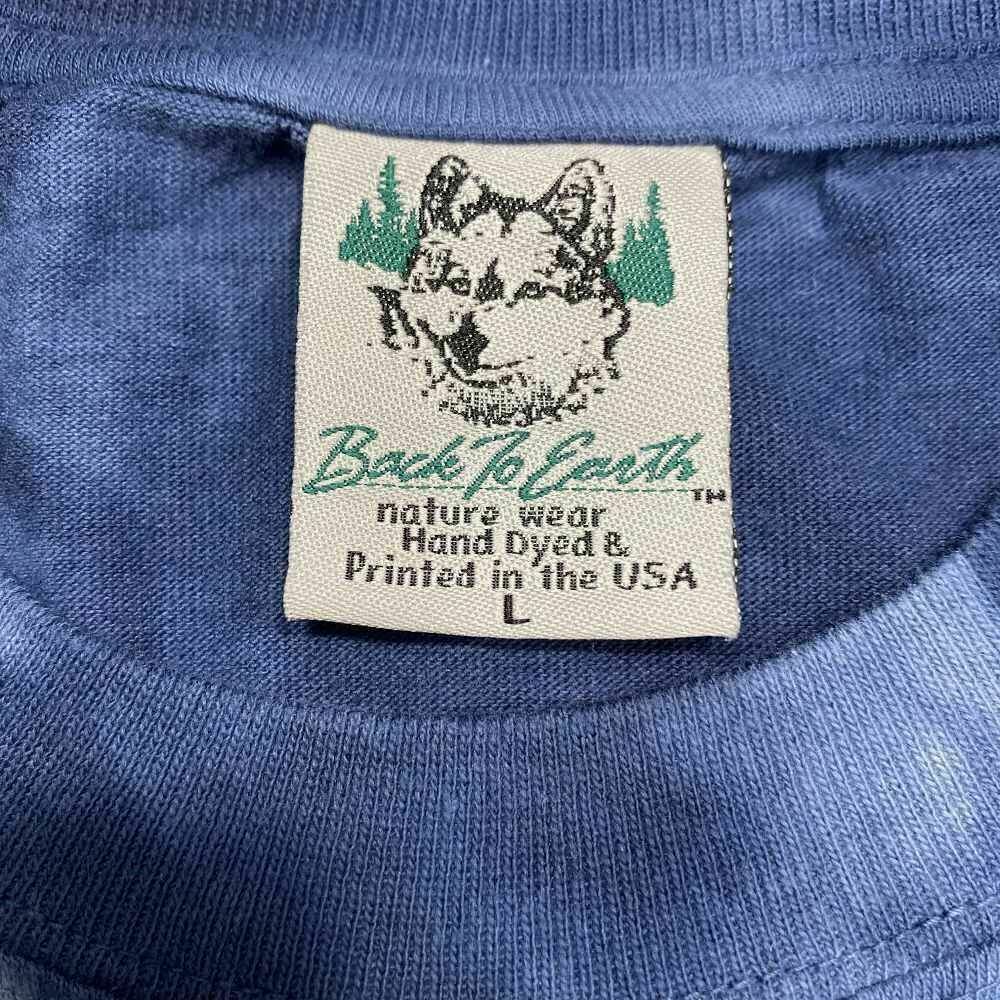 Back To Earth Nature Wear Hand Tie Dye T Shirt L Wolf Hip Hop Hunt USA Russia