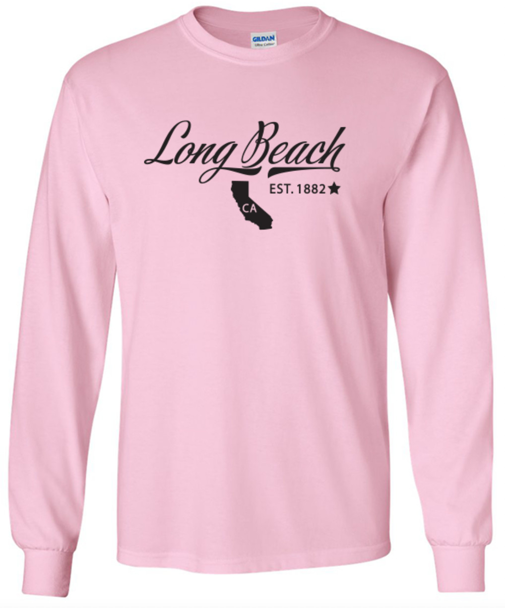 Long Beach California State T-Shirt Long Sleeve Graphic Tee Unisex Apparel