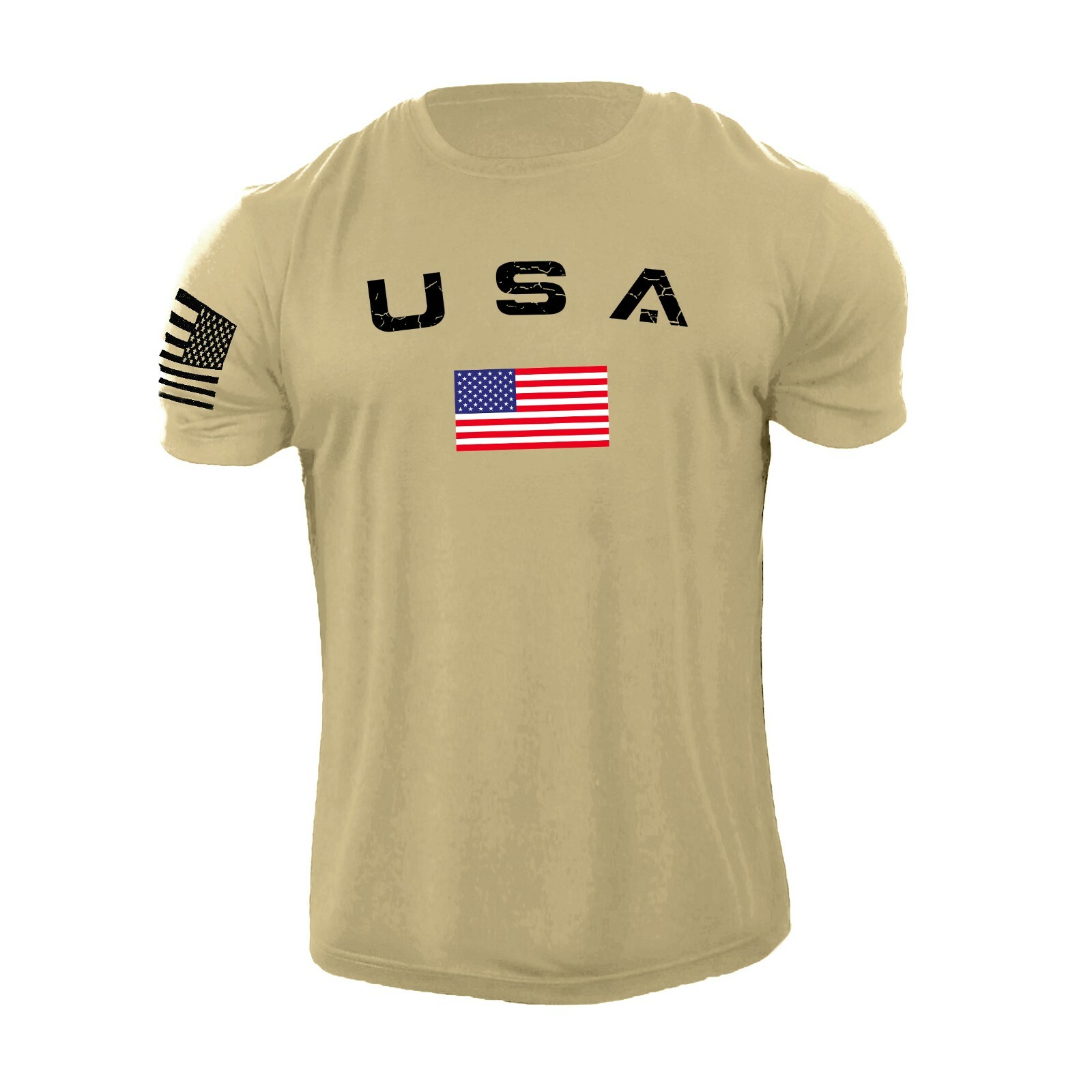 New Men’s Casual USA Flag T Shirt American Patriotic 100% Cotton Plus Size L-6XL