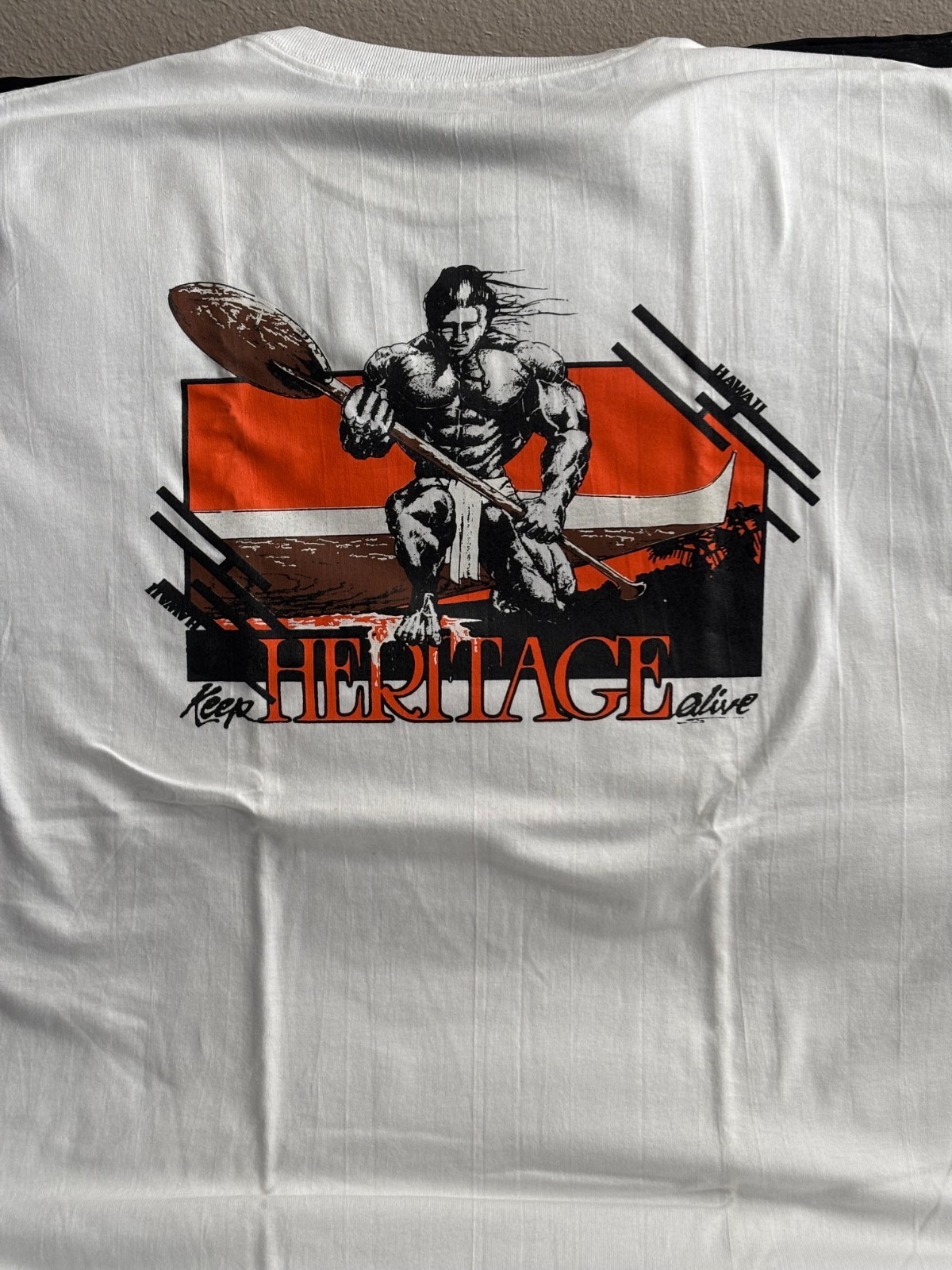 NEW- CANOE PADDLER “HERITAGE” SCREEN PRINTED 100%COTTON XLARGE