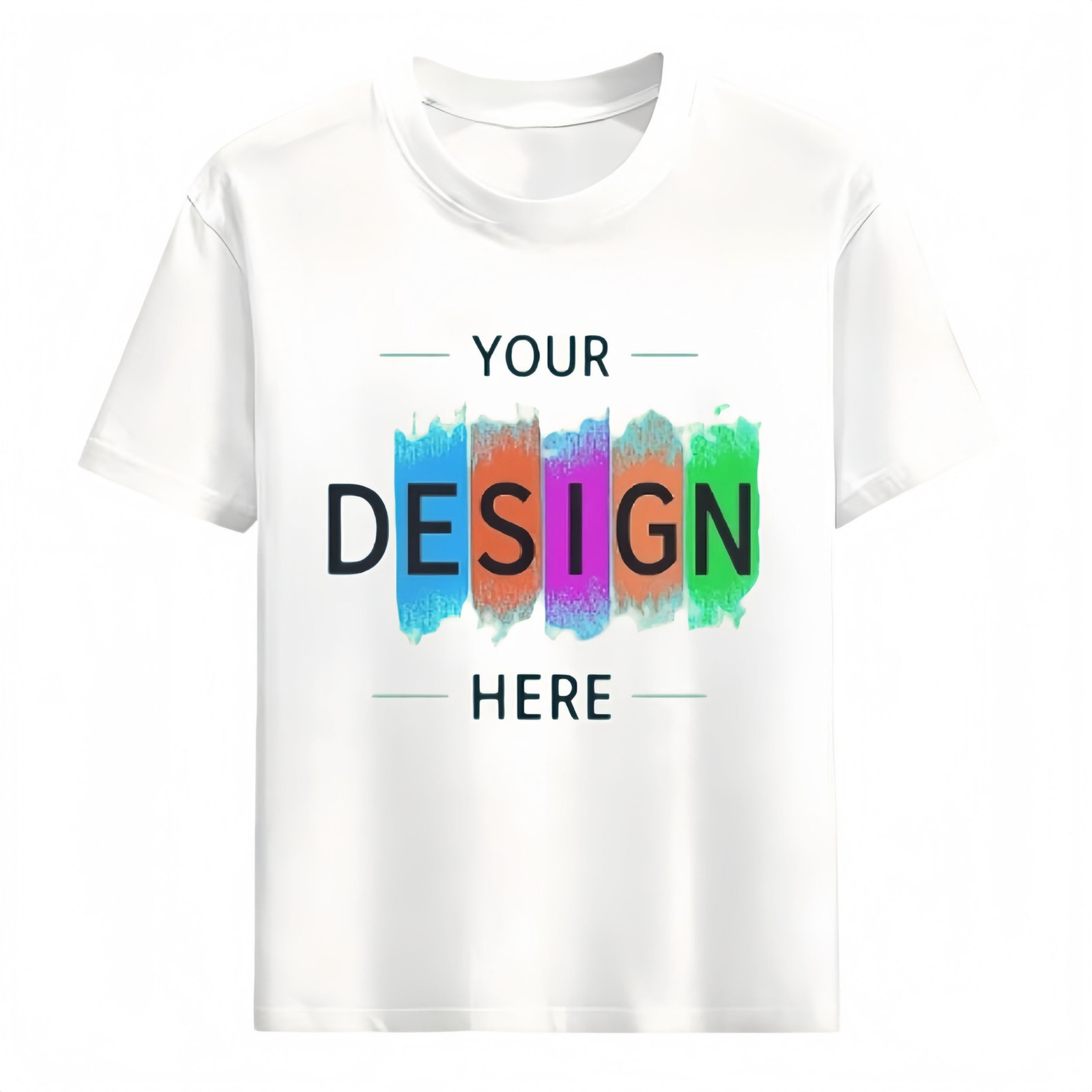 Personalized Casual T-Shirt with Custom Logo Pattern – Soft Tee for Men Women
