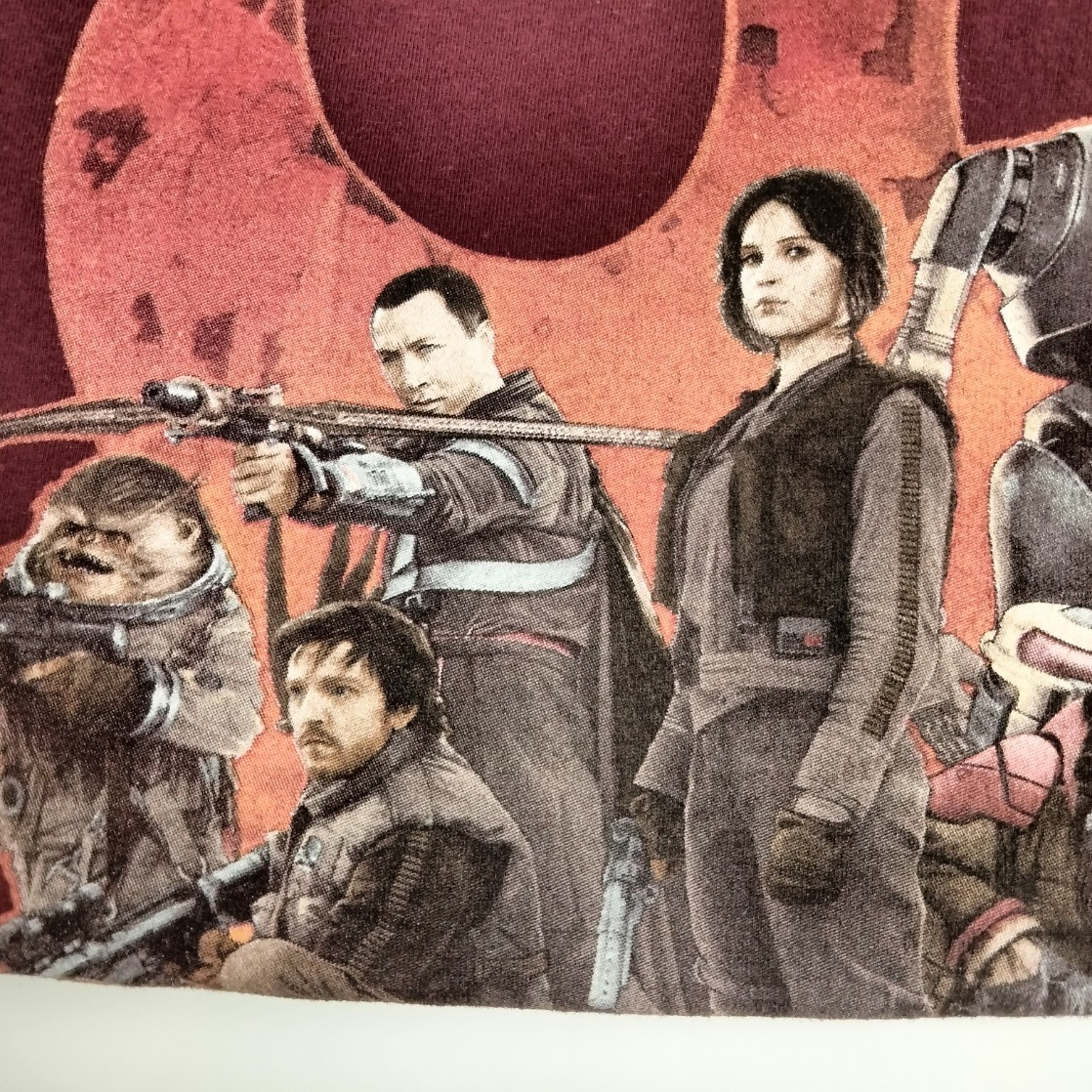 T-Shirt Star Wars Rogue One Men’s Maroon w/ Graphics Short Sleeve Size XL 138-4