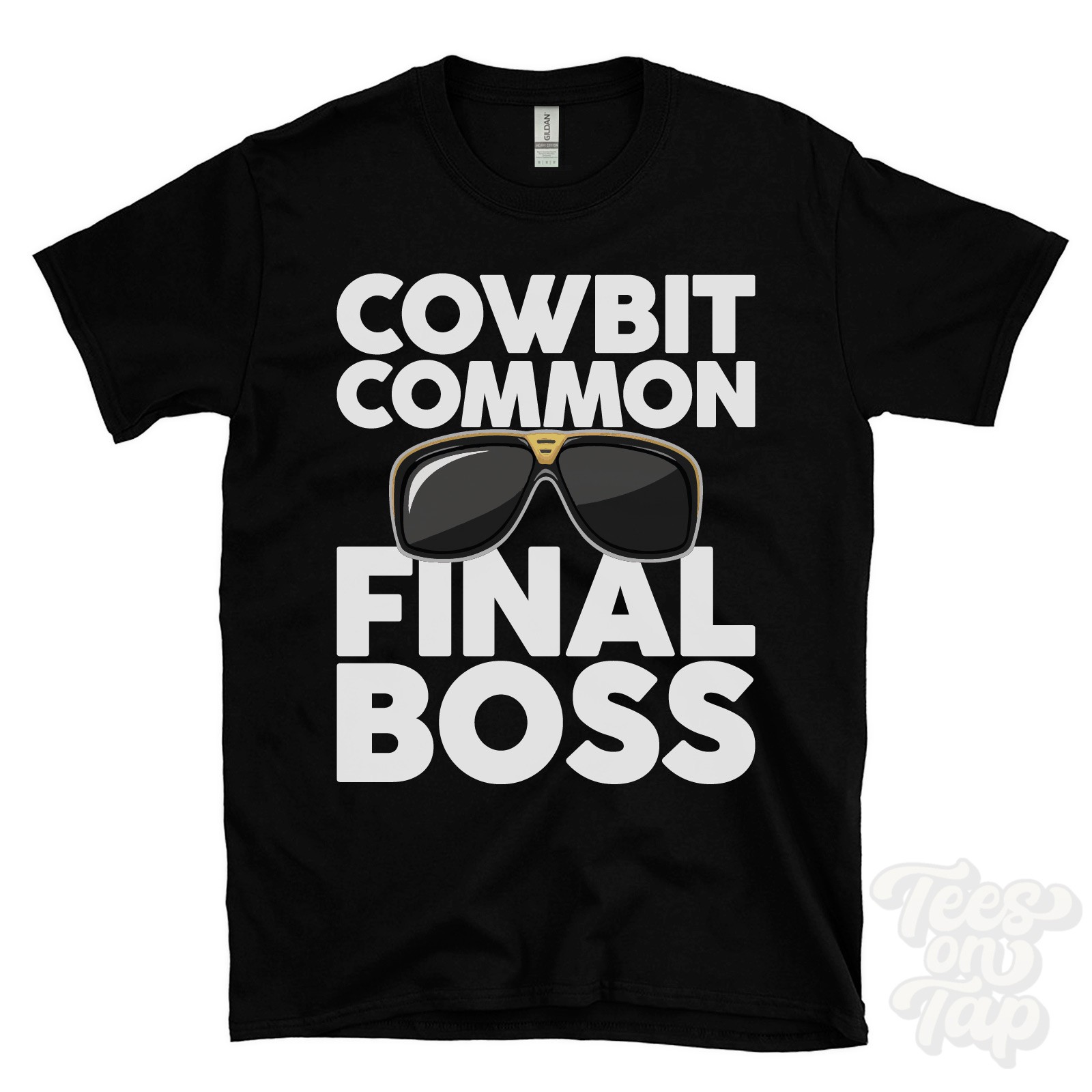 COWBIT COMMON FINAL BOSS T-SHIRT funny xmas gift spalding lincolnshire england