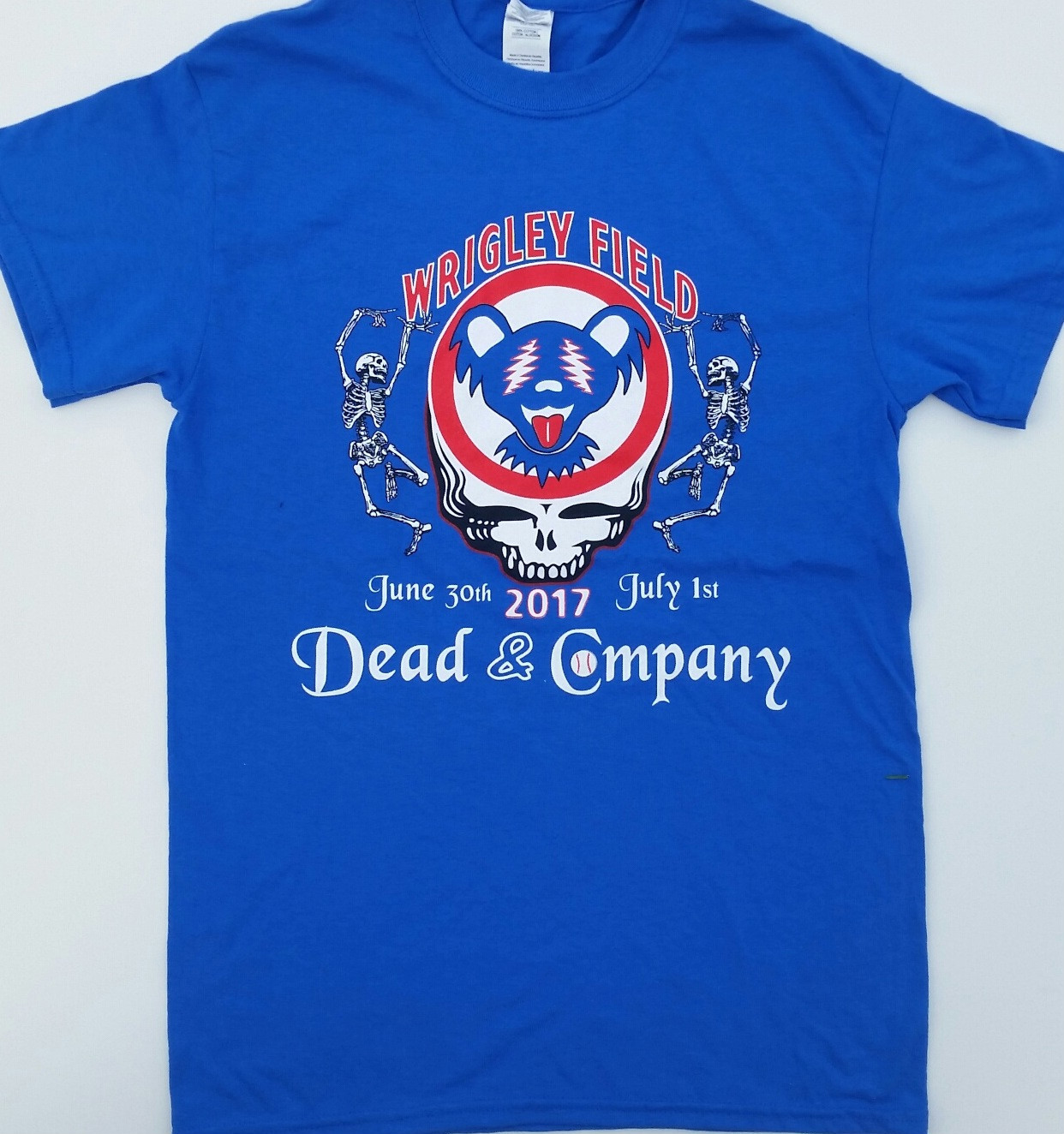 Dead and Company 2017 Wrigley Field Concert T Shirt Grateful Dead Chicago Cubs