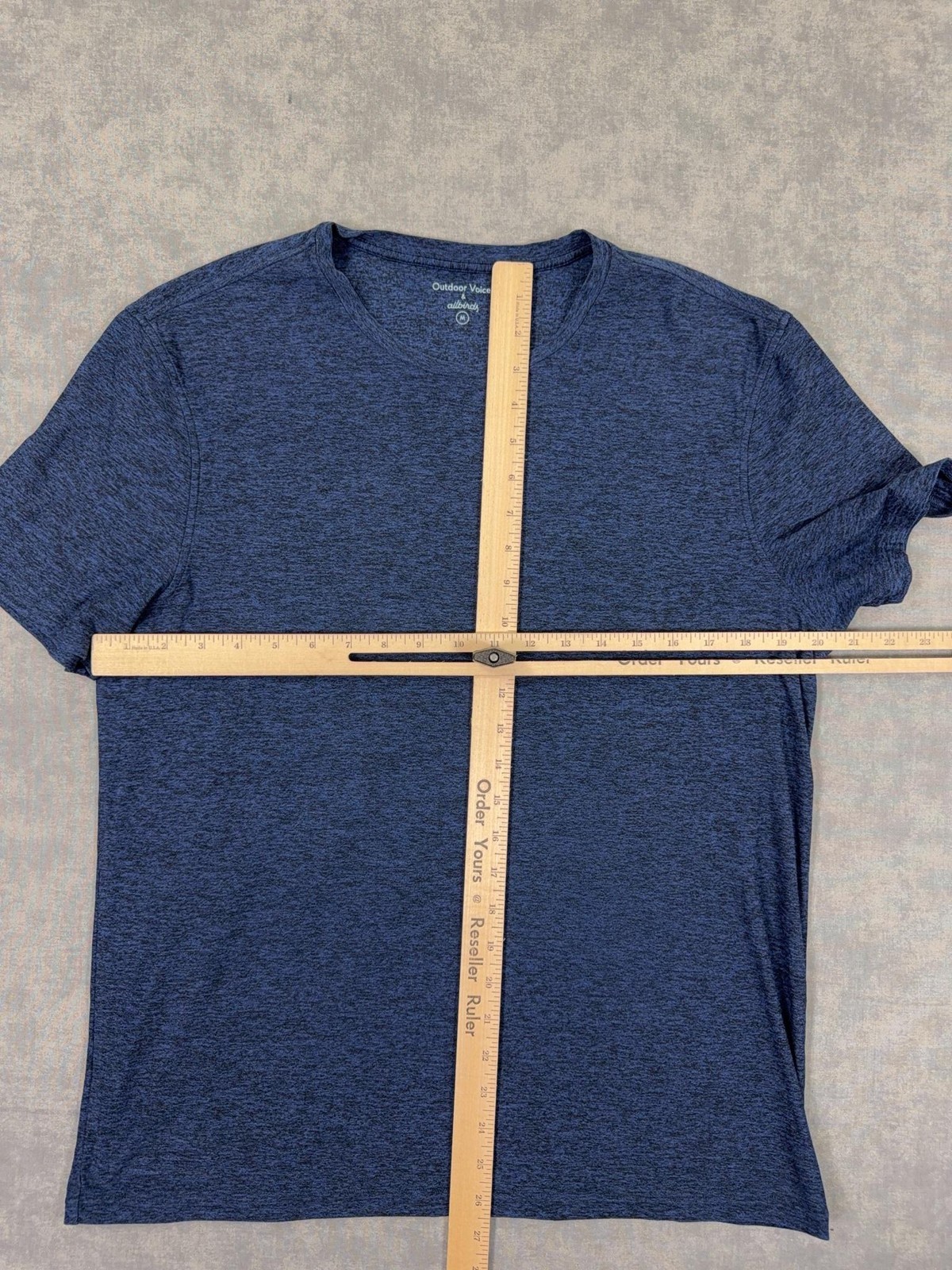 Outdoor Voices Shirt Mens M Blue Allbirds Collab Tee Lightweight Soft Tagless