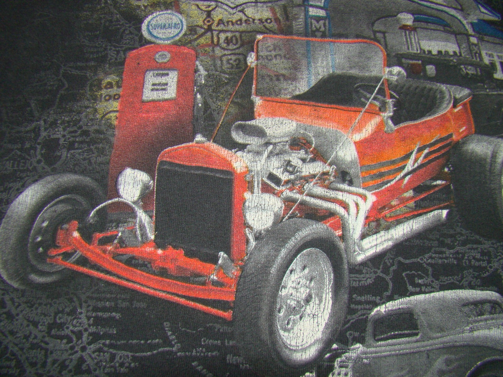Delta American Muscle Hot Rod Adult Medium Ford 30s Coupe Route 66 Tee T-Shirt