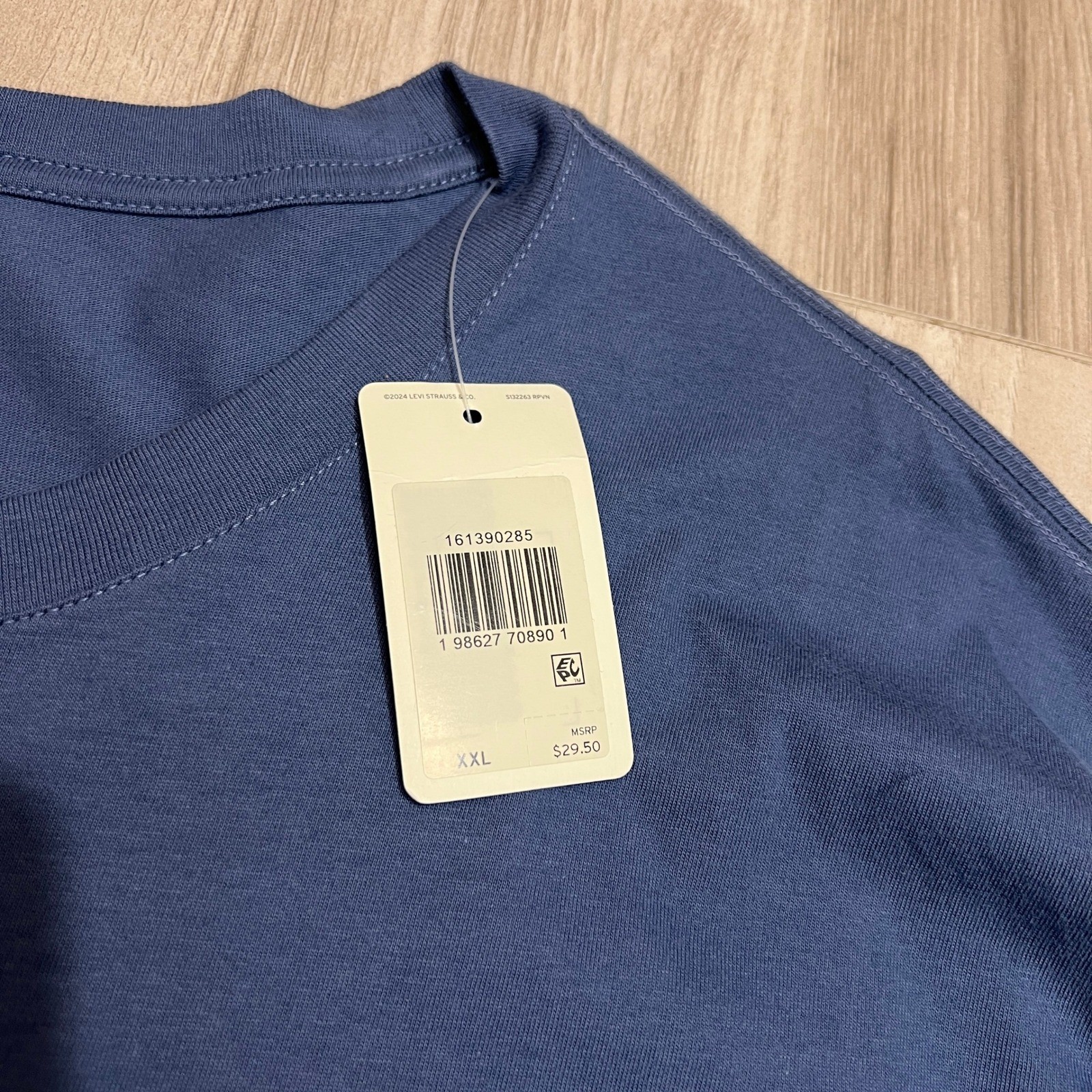 Levi’s Men’s Size 2XL Long Sleeve Tee Blue Western Graphic Cowboy Mesa Relaxed
