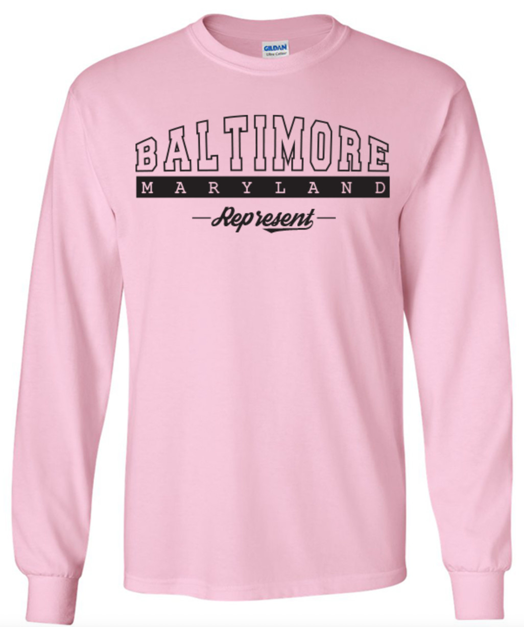 Baltimore Maryland T-Shirt Long Sleeve Graphic tee