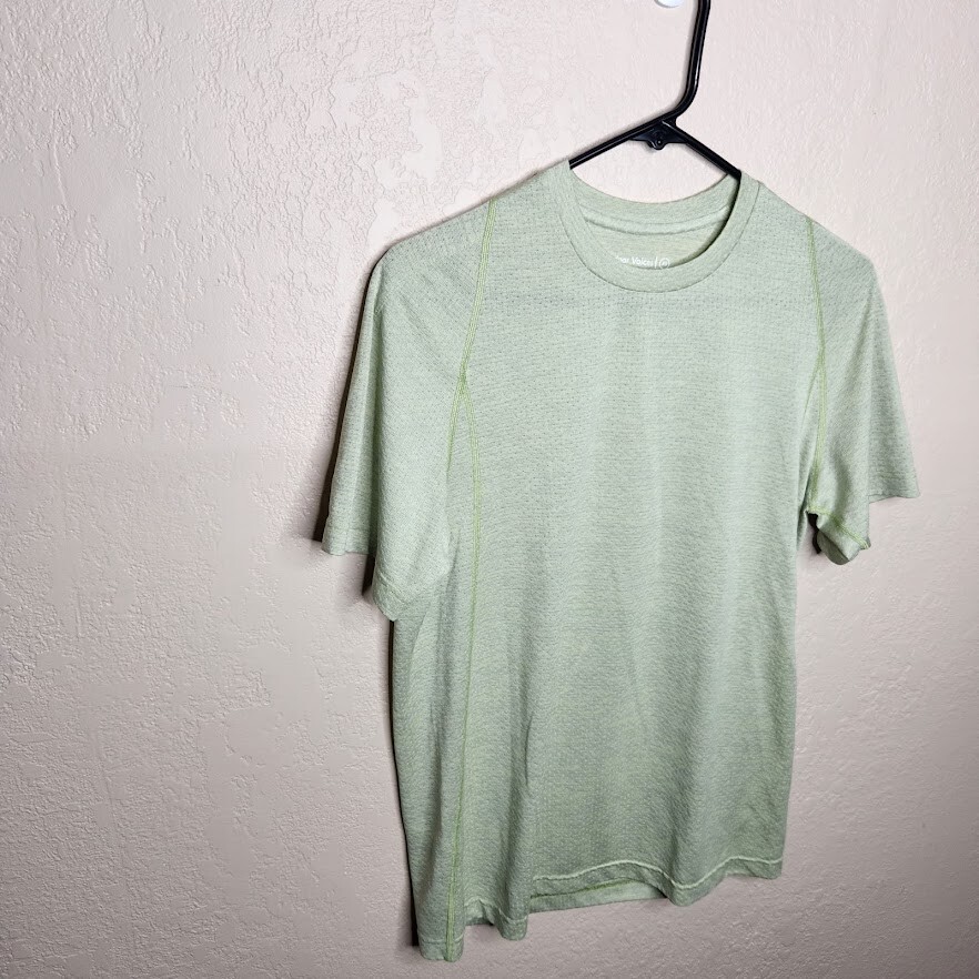 Outdoor Voices Shirt Men XS Mint Green Workout Short Sleeve Crew Neck Breathable