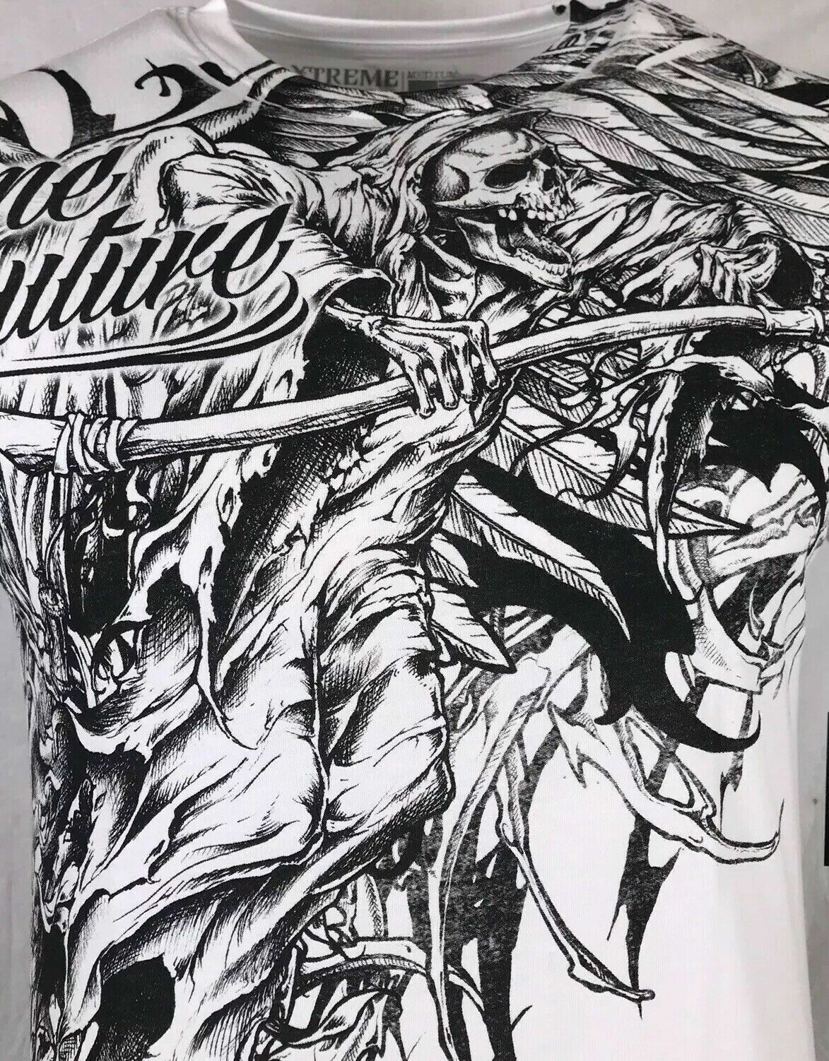 XTREME COUTURE by AFFLICTION Men’s T-Shirt SORROW Skull Biker MMA S-5X